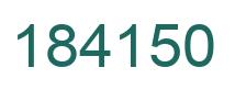 Number 184150 green image