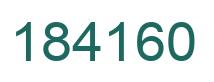 Number 184160 green image