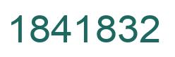 Number 1841832 green image