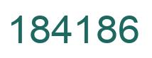 Number 184186 green image