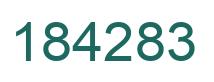 Number 184283 green image