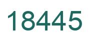 Number 18445 green image