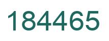 Number 184465 green image