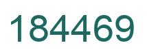 Number 184469 green image