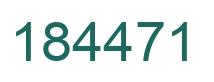 Number 184471 green image