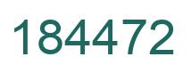 Number 184472 green image