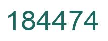 Number 184474 green image