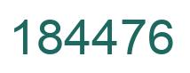 Number 184476 green image