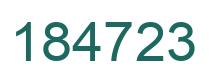 Número 184723 imagen verde