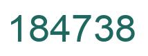 Number 184738 green image