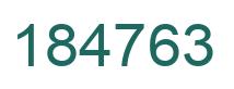Number 184763 green image