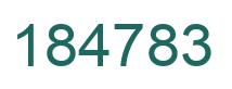 Number 184783 green image