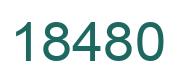 Number 18480 green image