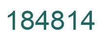 Number 184814 green image