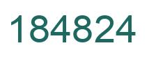 Number 184824 green image