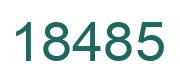 Number 18485 green image