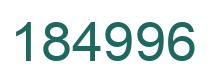Number 184996 green image