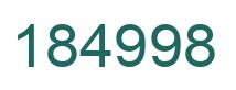 Number 184998 green image