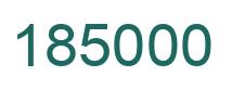 Number 185000 green image