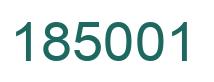 Number 185001 green image