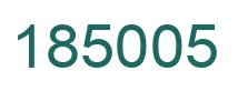 Number 185005 green image
