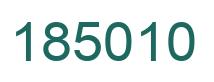 Number 185010 green image