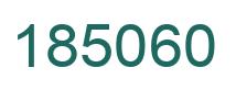 Number 185060 green image