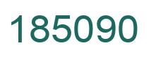 Number 185090 green image