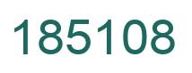 Number 185108 green image