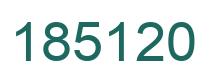 Number 185120 green image