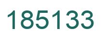 Number 185133 green image