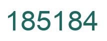 Number 185184 green image