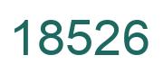 Number 18526 green image
