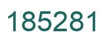 Number 185281 green image