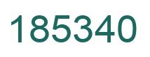 Number 185340 green image