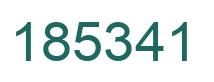 Number 185341 green image