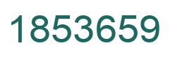 Number 1853659 green image