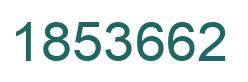Number 1853662 green image