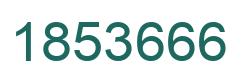 Number 1853666 green image
