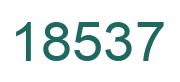 Number 18537 green image