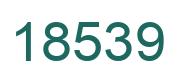 Number 18539 green image