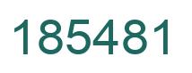 Number 185481 green image