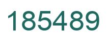 Number 185489 green image