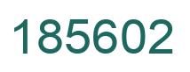 Number 185602 green image