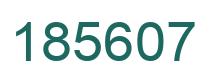 Number 185607 green image