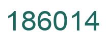 Number 186014 green image
