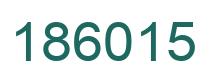 Number 186015 green image