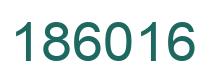 Number 186016 green image