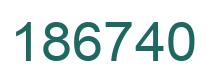 Number 186740 green image