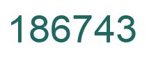 Number 186743 green image
